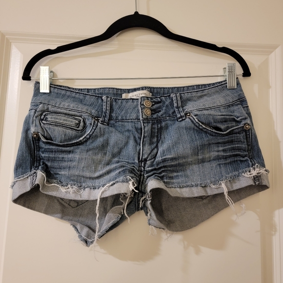 Short En Jean Noir Heritage 1981 Pour Femme - Taille 28 - Occasion Très Bon état - Coupe Régulière Mi-haute